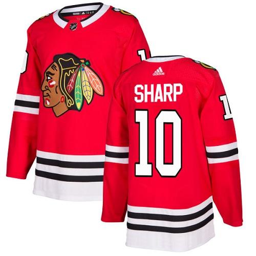 Adidas Blackhawks #10 Patrick Sharp Red Home Authentic Stitched Youth NHL Jersey